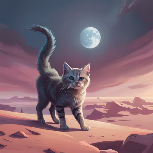 Fizzy, the young, adventurous kitten who had adapted to the distant moon's strange gravity and peculiar atmosphere, possessed unique abilities unlike any other.