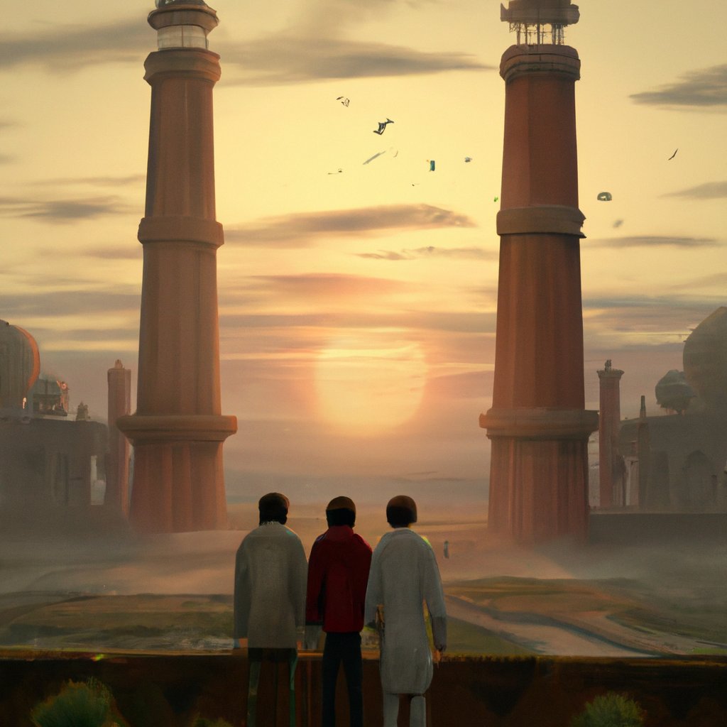 In the illustration, the three friends, Kalki, Rum and Kaveer, can be seen admiring the majestic Taj Mahal as the sun sets and their new friendship forms.