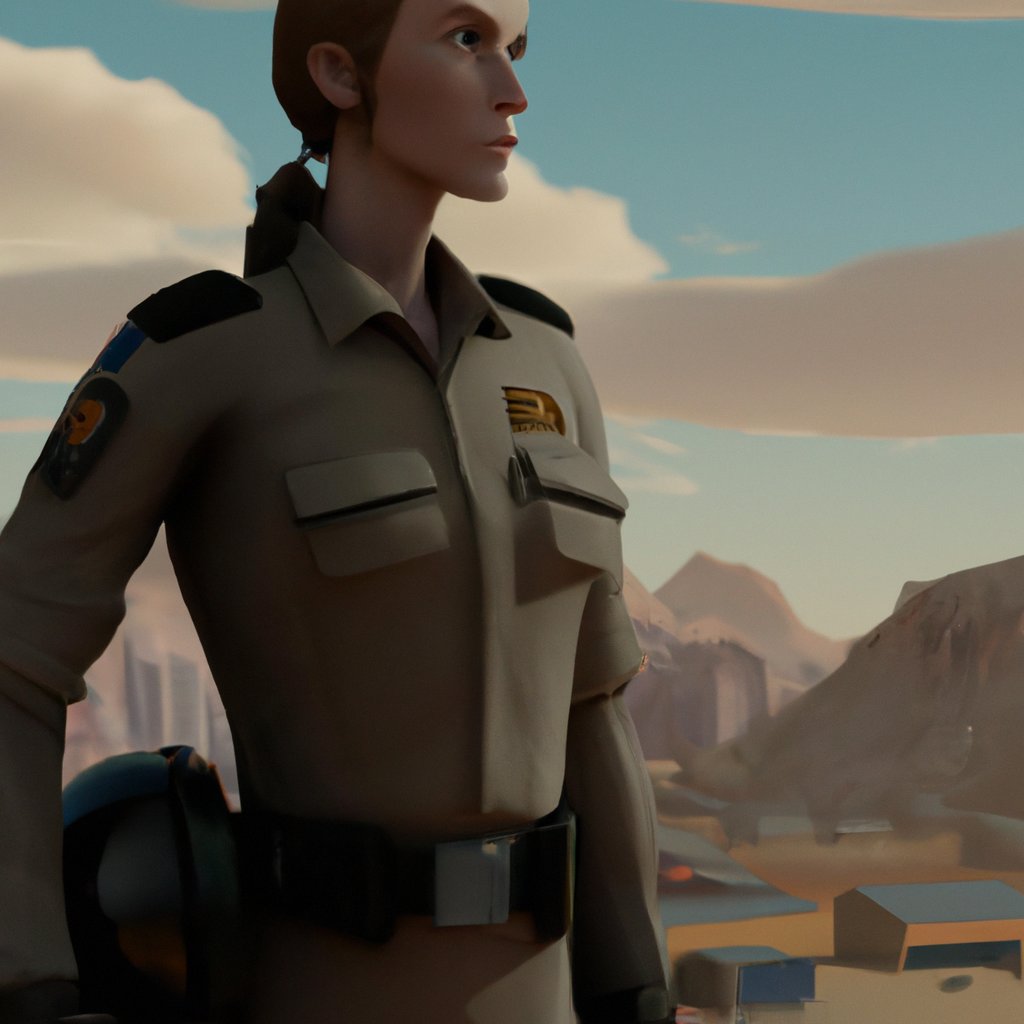 Laura, the brave and courageous cop from Australia, watched over the majestic Outback mountains with pride.