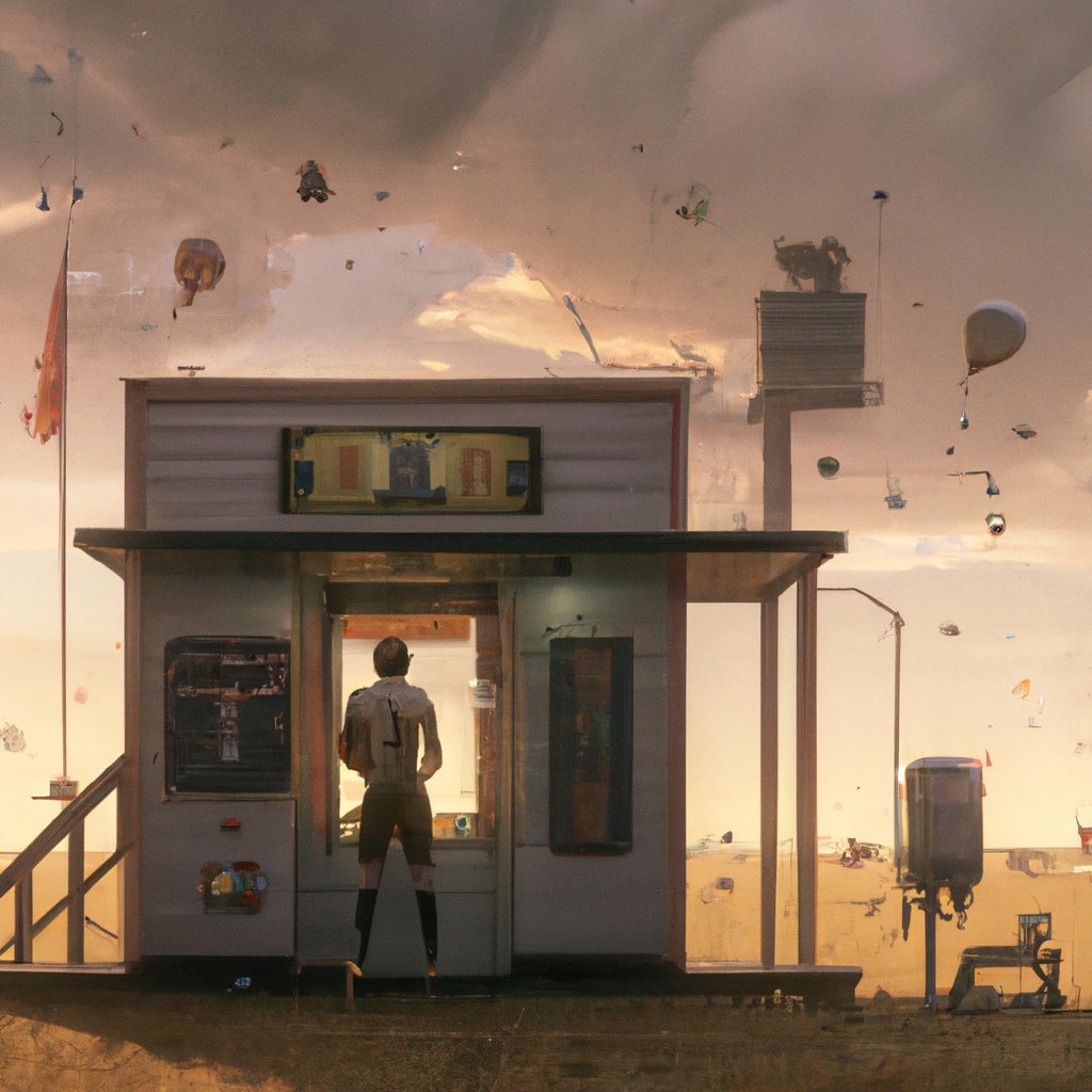 John was a young man desperately clinging to his last hope of coming out on top, gambling away his life in a seemingly endless cycle of wins and losses. in a painting from stalenhag, 8 k, hdr, artstation, concept art