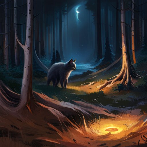 Once upon a time, there was a little black kitten with long, silky fur, bright blue eyes and white-socked feet living near a deep, dark forest in a small town.