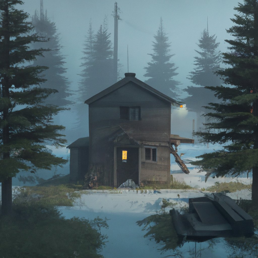 The cozy, remote cabin in the deep woods of Maine was enveloped by a cold, damp fog and the distant howls of wolves.