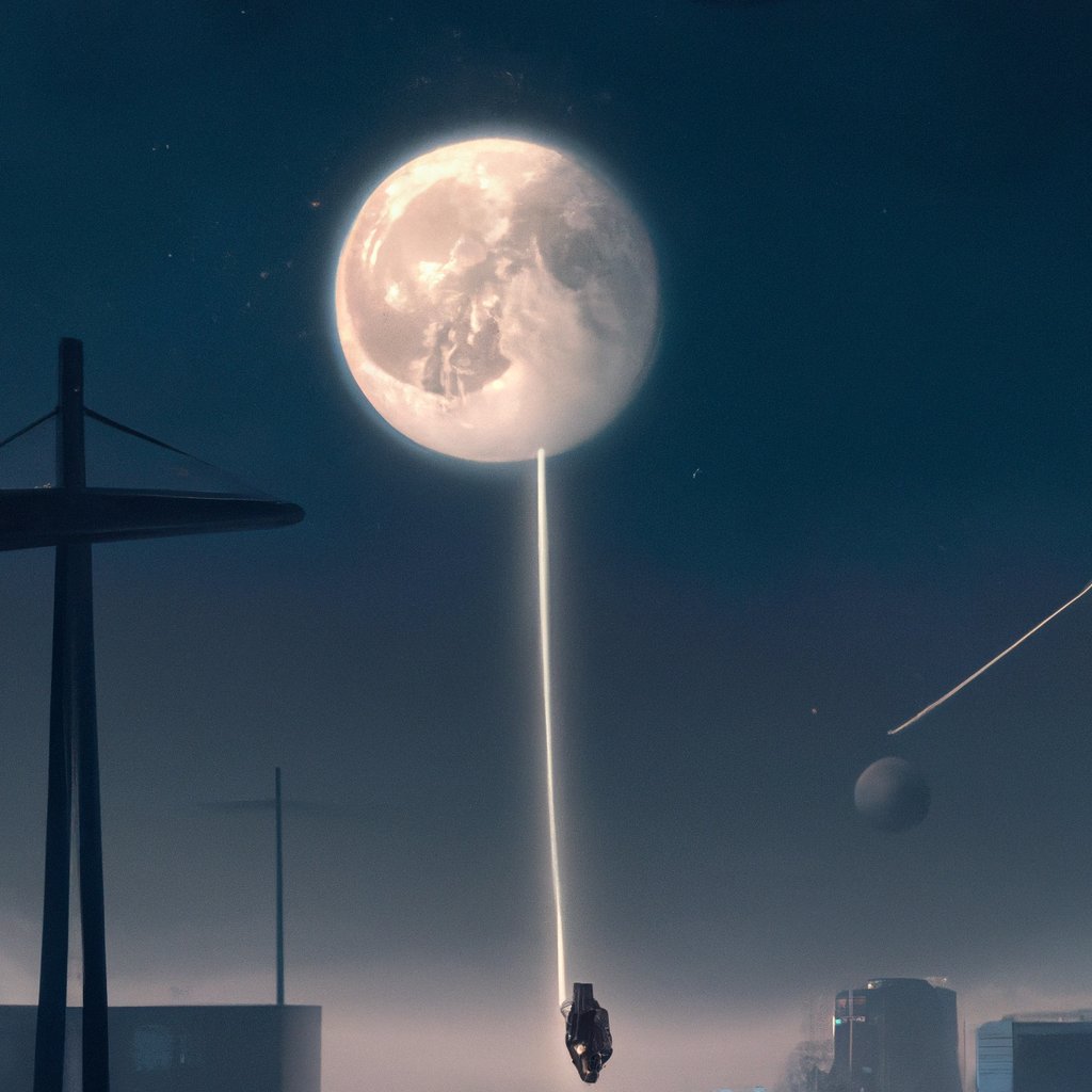 The moon, lonely and forlorn, glowed dimly in the night sky, watching sadly as the stars twinkled, spun, and danced. in a painting from stalenhag, 8 k, hdr, artstation, concept art