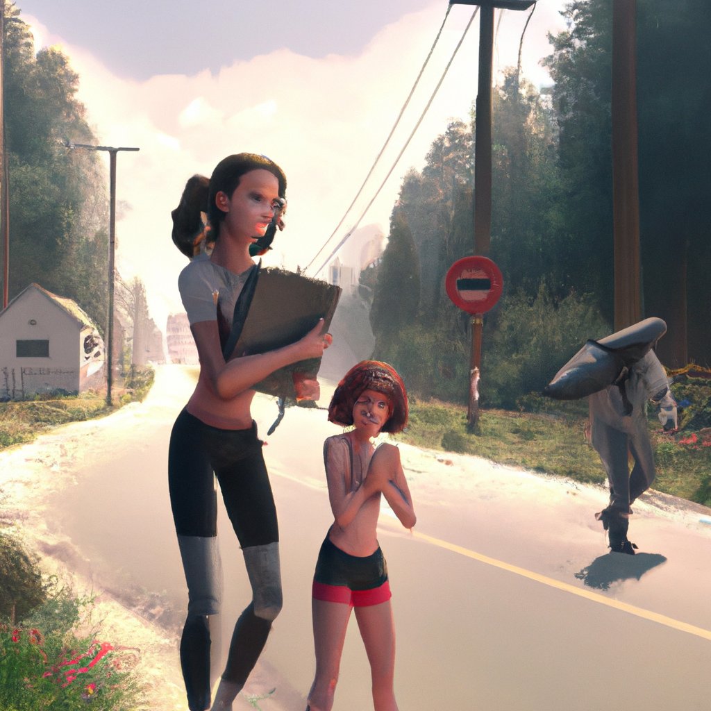 Mia, the talented young gymnast, was always practicing hard to perfect her skills, while Tyler, her adventurous older brother, happily roamed the world in pursuit of rare Pokémon. in a painting from stalenhag, 8 k, hdr, artstation, concept art