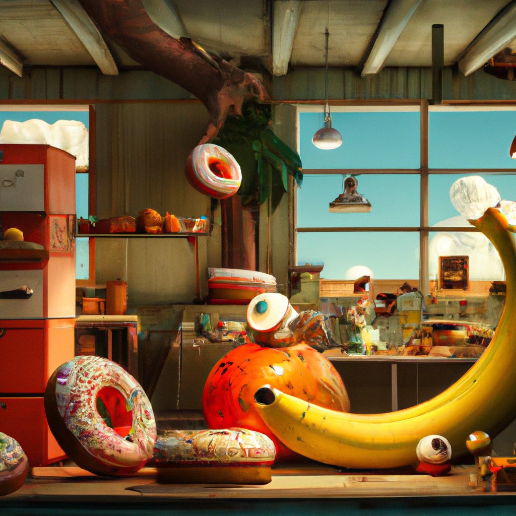 In Foodtopia, Apple, Banana, Carrot and Donut lived blissfully in their pantry home in Kitchenville; Apple painting, Banana joking, Carrot puzzling and Donut baking delightful treats.