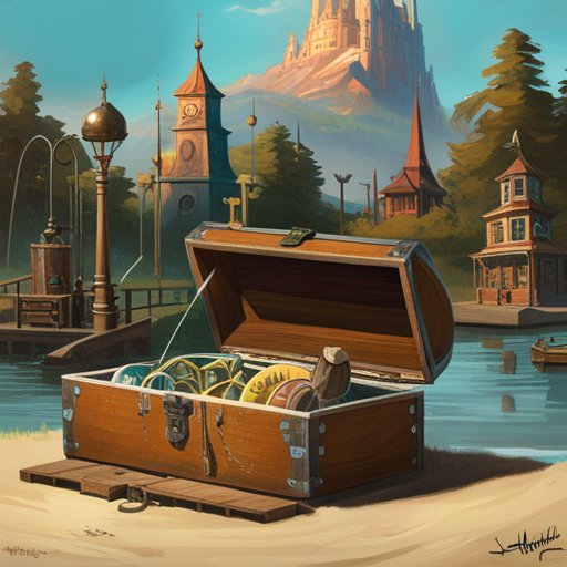 Backly and Lifty uncovered a weathered wooden chest adorned with intricately carved imagery of mechanized versions of themselves enjoying a water park, which upon opening contained a treasure map leading to the very same place!