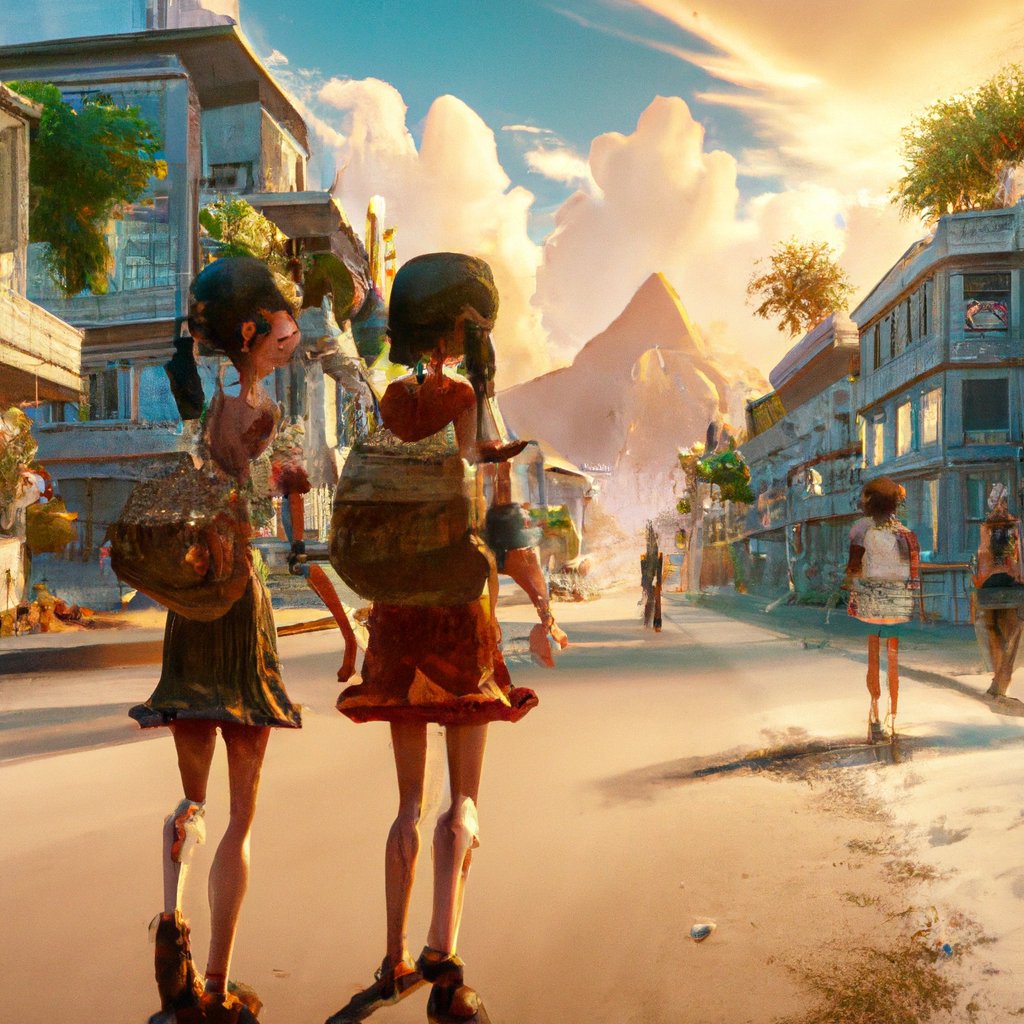 The two sisters, Addikins and Emikins, from Hong Kong, excitedly explore the bustling streets of Bali on their family vacation.