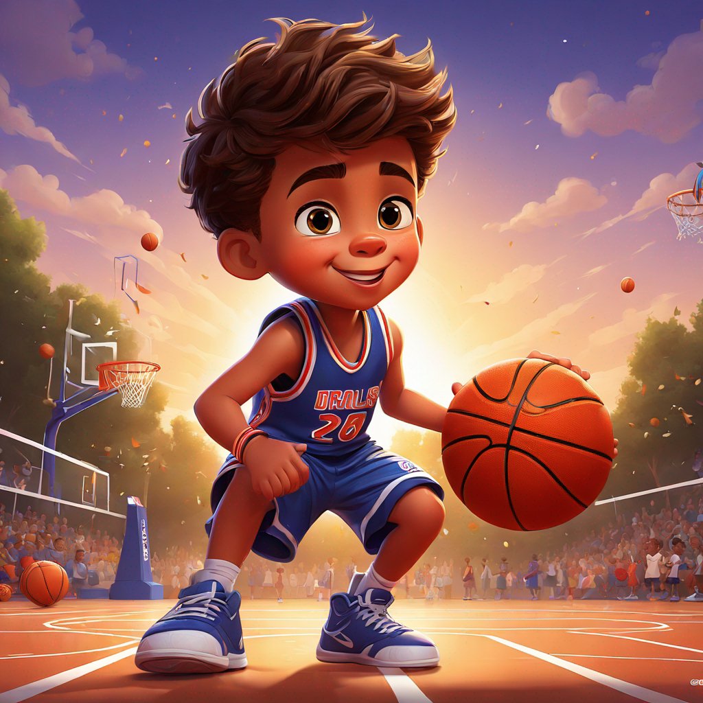 young boy, male, dribbling basketball, dream of making it to NBA