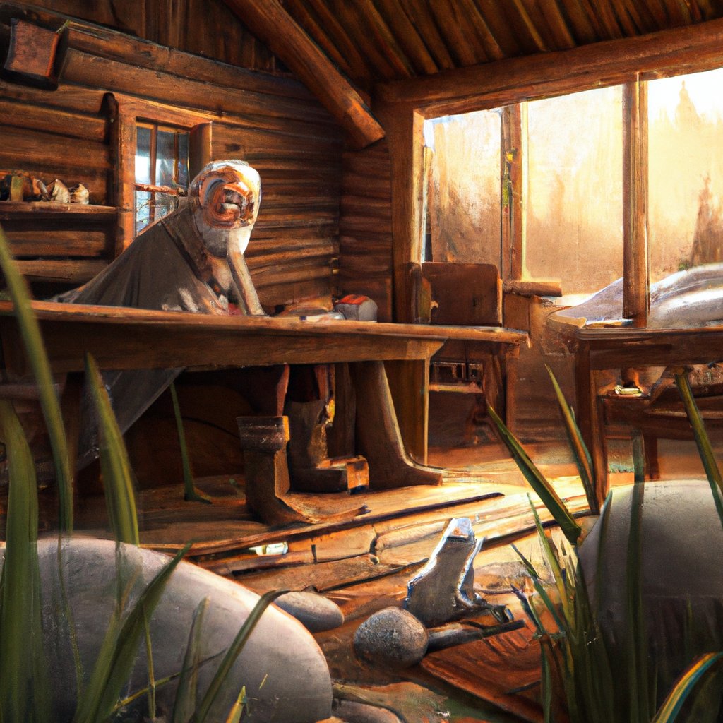 The old man and his wife lived a humble, happy, content life in a small cottage in the countryside, where his kind-heartedness was respected by the villagers.