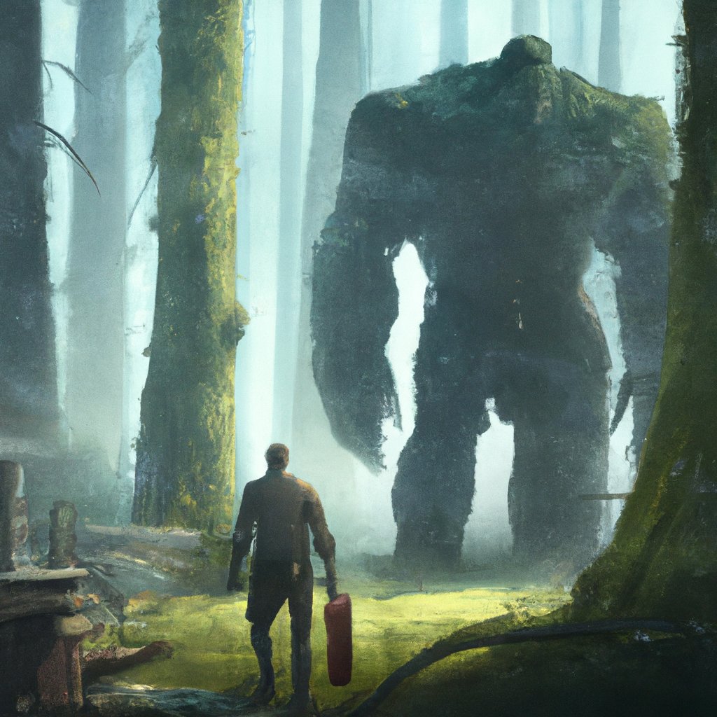 The Hulk, huge and powerful, trudged through the murky, whispering woods, pausing to listen to a mysterious call in the distance.