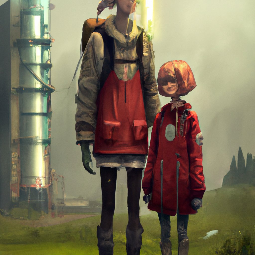 "An and Ichika, living together in a magical kingdom, were siblings of opposite personalities; An was outgoing and adventurous while Ichika was quiet and reserved." in a painting from stalenhag, 8 k, hdr, artstation, concept art