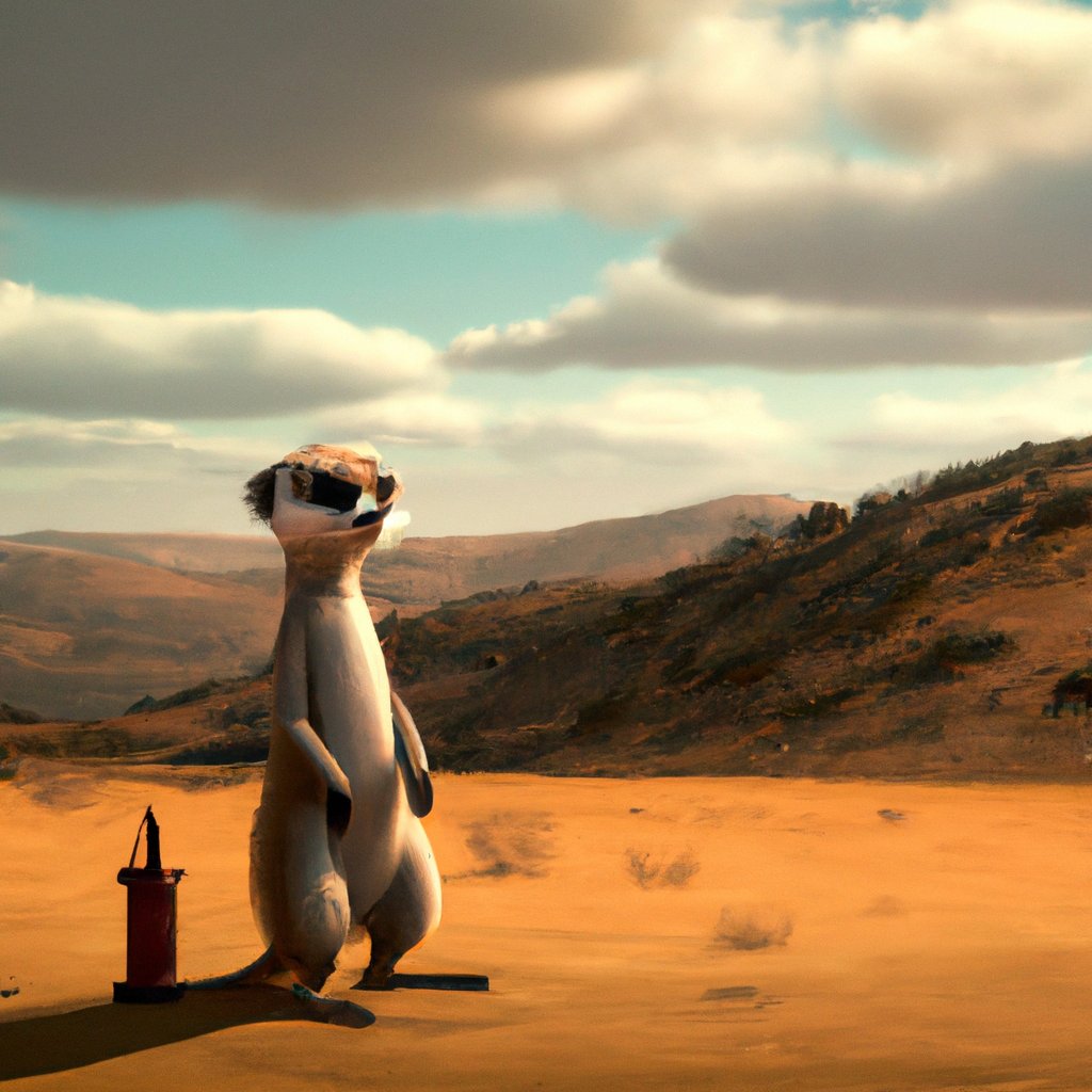 Gleeful and courageous, Marsie, the meerkat from Savannah, embraced the wilderness with an unwavering gold heart.