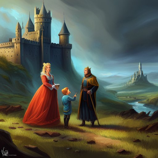 The illustration showed a lovely princess, Pecca, with her regal father, King Pecorino, and gentle mother, the Queen of Cheese-land, in a magnificent castle in the beautiful kingdom of Cheese-land.