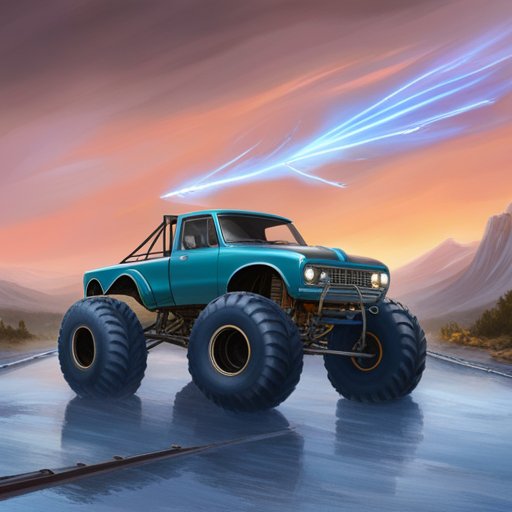 The Monster Trucks roared, trying to keep up with the lively, bounding springs that seemed to defy the law of gravity, leaping over hills and bridges in a thrilling race.