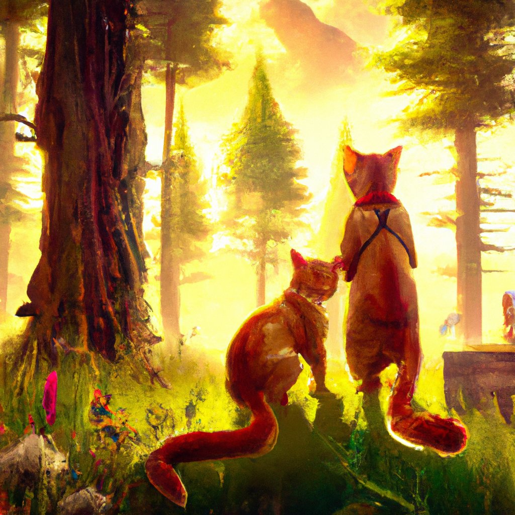 Firestar and Squirrelflight, the brave and noble father-daughter cats, were renowned for their kindness and generosity as they roamed the forest aiding their fellow animals.