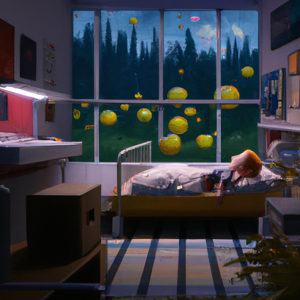 Dida, lying in bed and full of dreams, contemplated the unknown universe of potential partners, hidden in the deep night of Fontainebleau. in a painting from stalenhag, 8 k, hdr, artstation, concept art