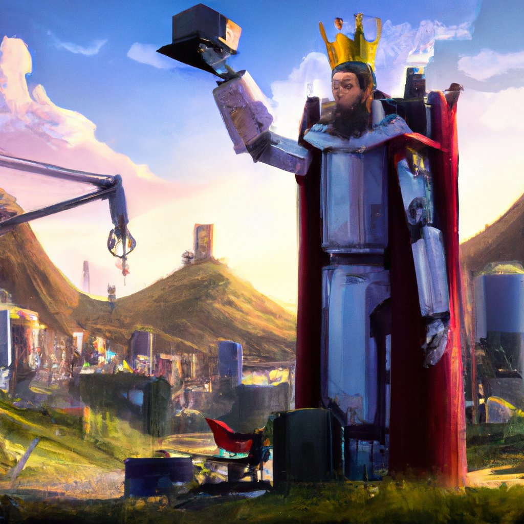 The wise king marveled at the incredible, powerful Human Resource Machine that promised to help him sharpen his resource management skills and bring greater prosperity to his kingdom.