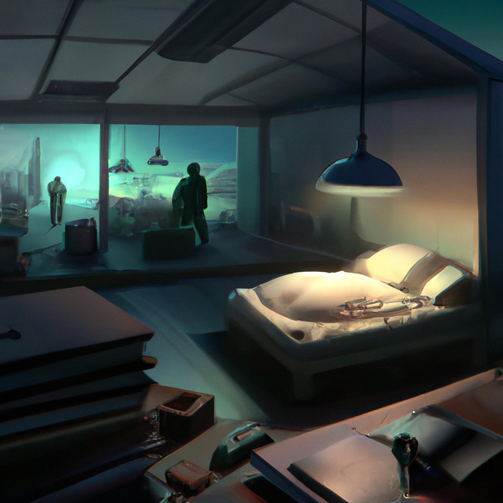 The room felt empty, yet comforting; Harry lay snuggled in his sheets, surrounded by the warmth of a loving family's goodnight wishes. in a painting from stalenhag, 8 k, hdr, artstation, concept art