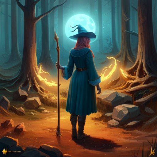 Arabella, the small but energetic witch with powerful magical abilities, lived in a distant, forgotten corner of the world deep in a dense forest.