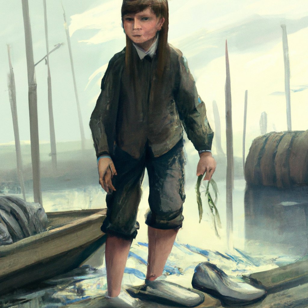 An illustration of the young prince Henry, kind, brave, and curious, with feet that forever smell foul.