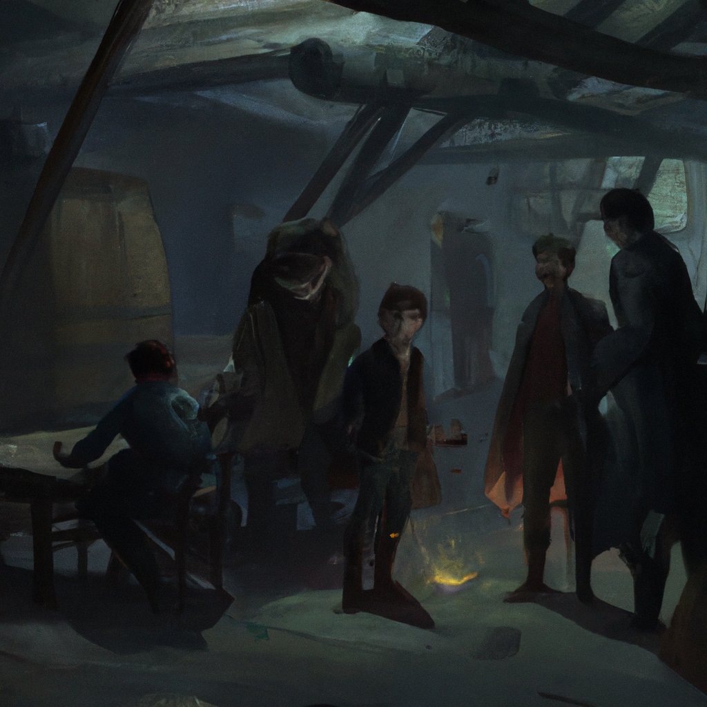 The five figures, huddled together in the dimly lit backroom of the tavern, seemed to have a purposeful air about them as Sage quietly stepped inside.