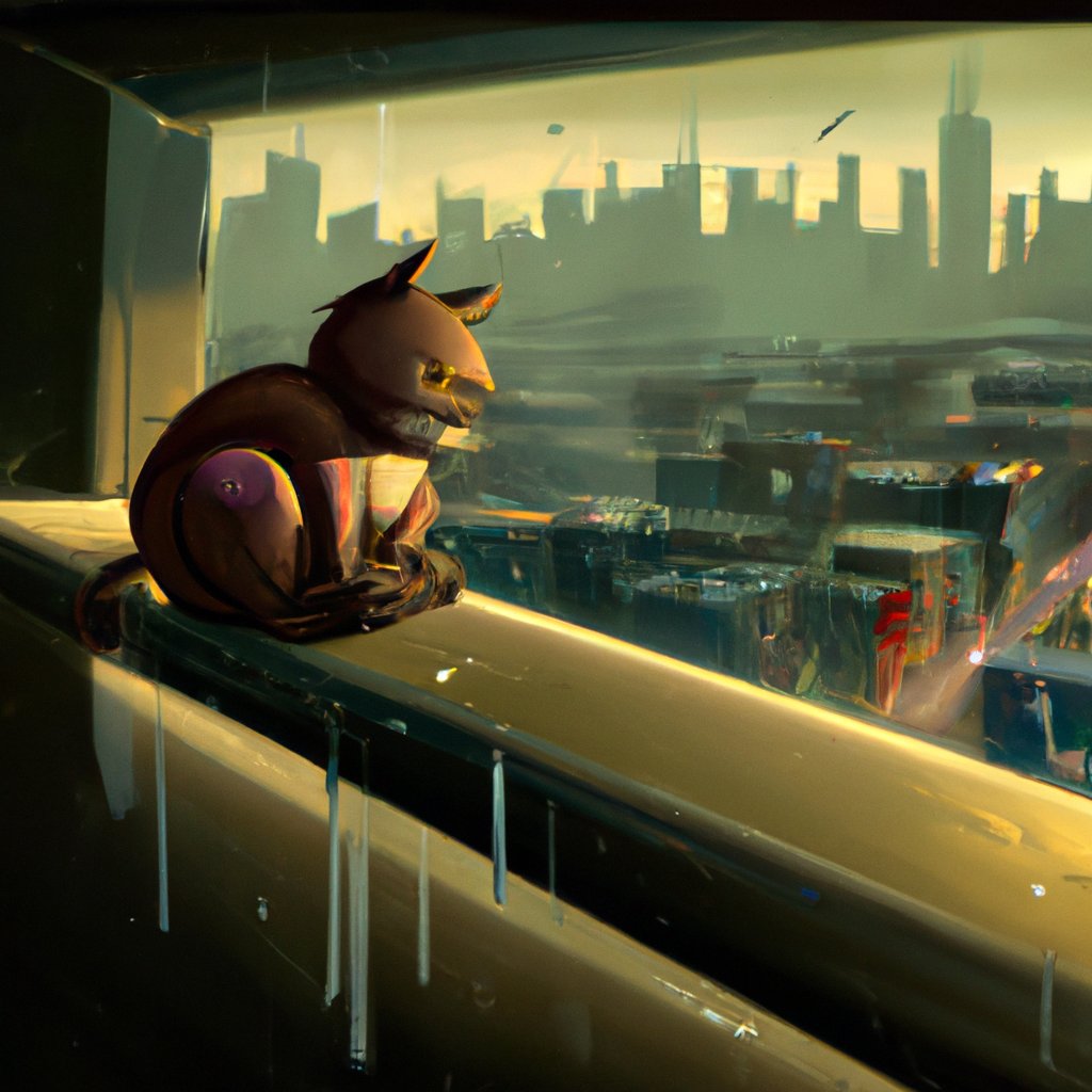 Bob the cat, despondent and overwhelmed, sits on his windowsill sadly witnessing the bustling, never-ending city below; feeling further and further away from his home and nature with each passing day.