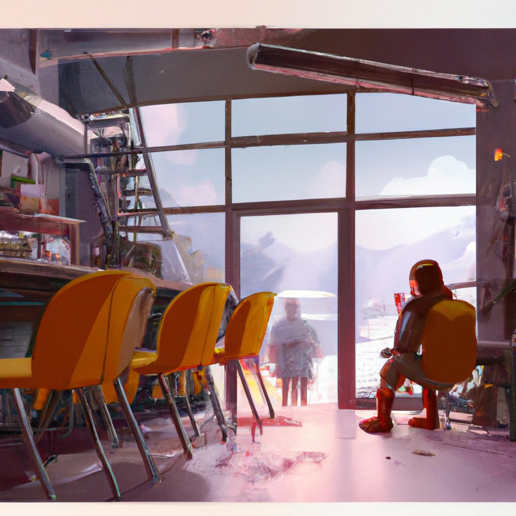 Yves sat uneasily, fidgeting and darting his eyes around the room, trying to avoid the gaze of his boyfriend, as he heard his belle mère Pulcherie's shuffling steps in the background, making his heart race and anxiety swell. in a painting from stalenhag, 8 k, hdr, artstation, concept art